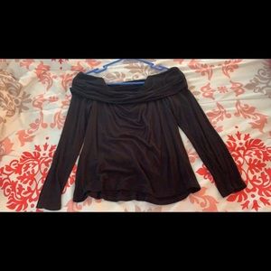 Off the shoulder black top. Charlotte Russe.